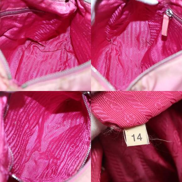 PRADA Shoulder Bag Nylon Pink Silver - Picture 12 of 12